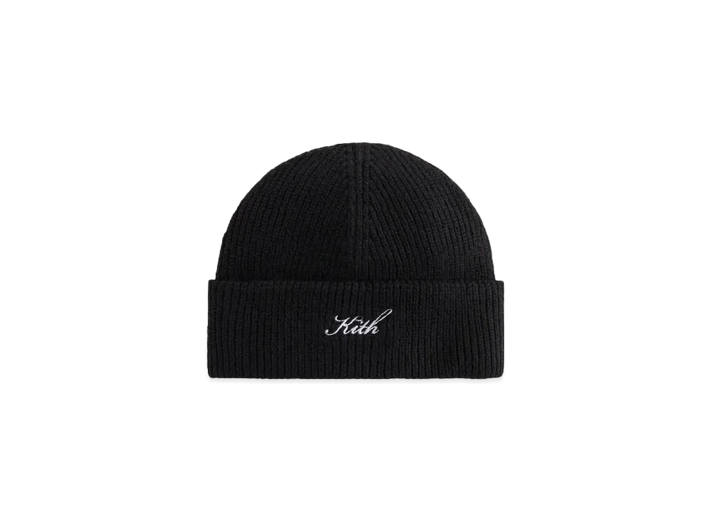 【可愛いロゴ♪】KITH ロゴスクリプト ミア ビーニー帽 Kith Script Logo Mia Beanie