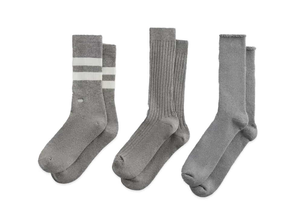 Kith Three Pack Mixed Cotton Socks "Multi"