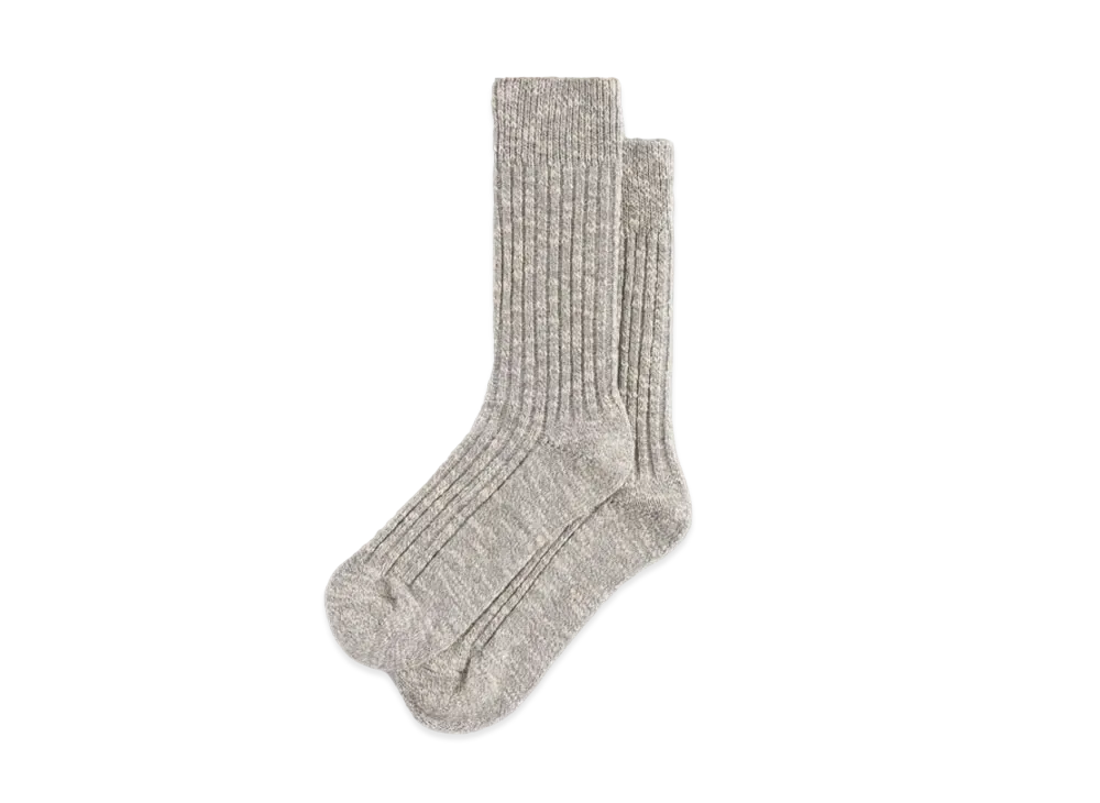 Kith Willet Marled Crew Socks "Light Heather Grey"