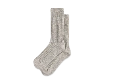 Kith Willet Marled Crew Socks "Light Heather Grey"