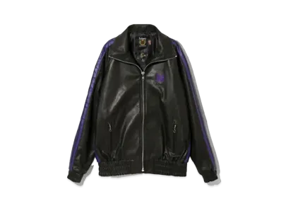 Needles x Schott Track Jacket-Cowhide Leather "Black"