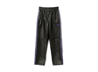 Needles x Schott Track Pants Cowhide Leather "Black"