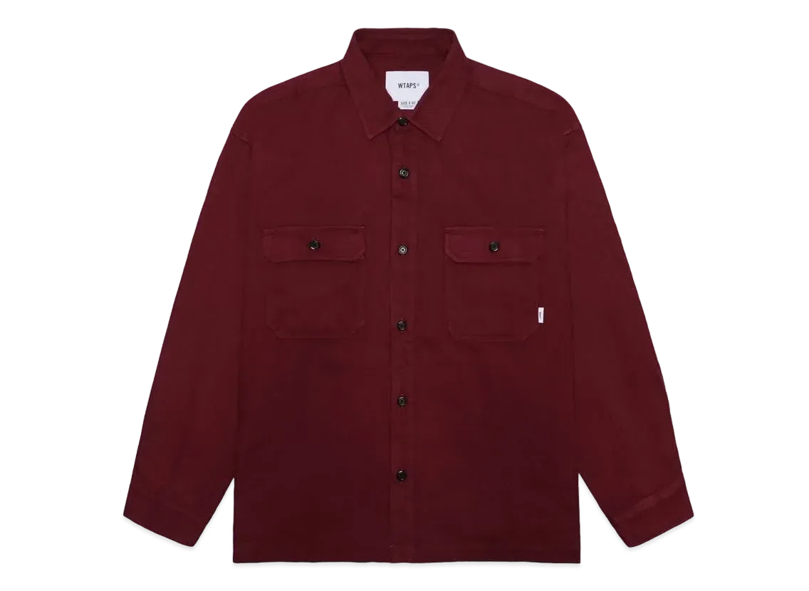Wtaps Deck 02 / LS / Cotton. Twill "Burgundy"
