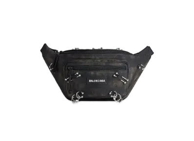 BALENCIAGA Explorer Beltpack With Piercings "Black"