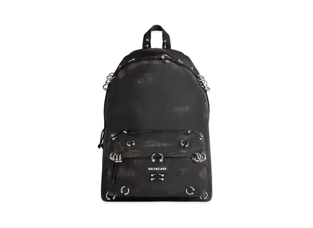 BALENCIAGA Explorer Backpack With Piercings "Black"