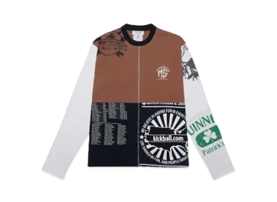 Marine Serre REGENERATED GRAPHIC T-SHIRT PATCHWORK T-SHIRT "BROWN"