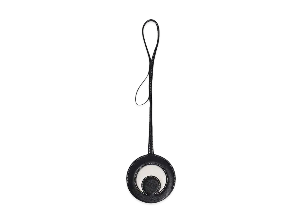 Marine Serre VEGETABLE TANNED LEATHER KEY HOLDER "BLACK"