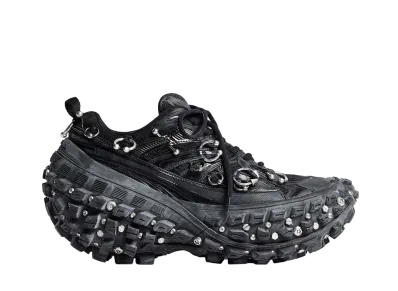 バレンシアガ ウィメンズ バウンサー (ディフェンダー) スクリュー ピアーシング スニーカー "ブラック"