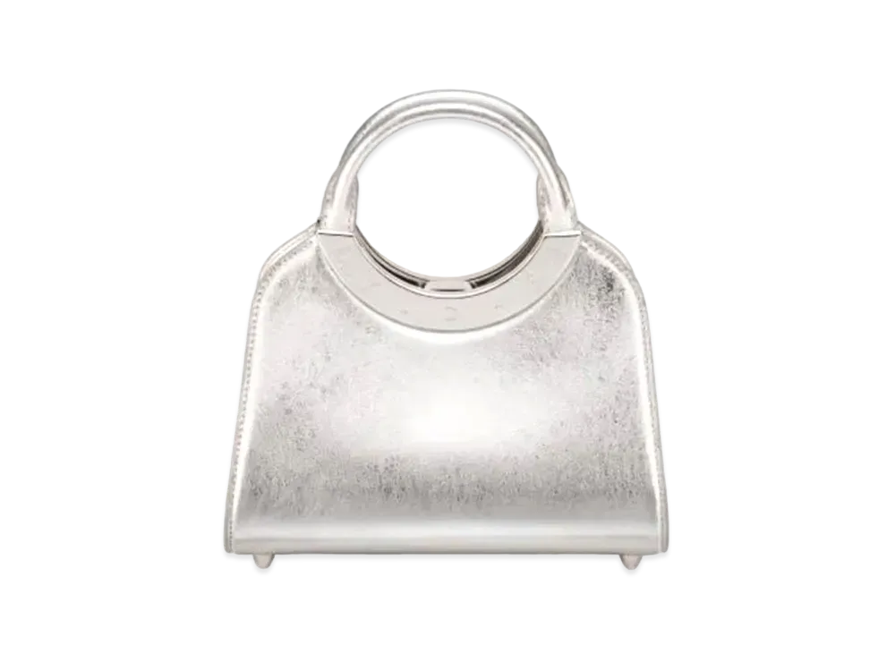 BVLGARI Roma Small Top Handle Bag "Silver"