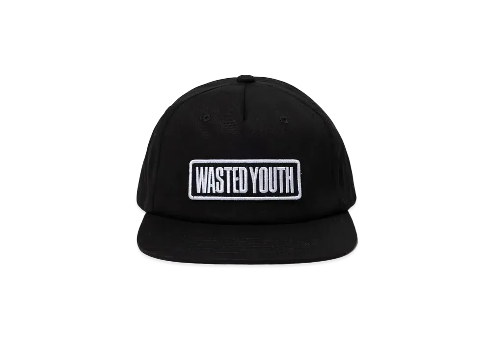 Wasted Youth 5 Panel Snapback Cap "Black" / VERDY