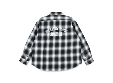 WIND AND SEA Ombre Check Flannelshirt "Black"