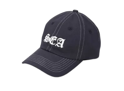 WIND AND SEA White Stitch Cap "Navy"