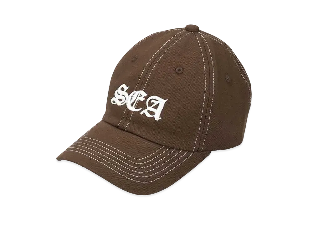 WIND AND SEA White Stitch Cap "Brown"