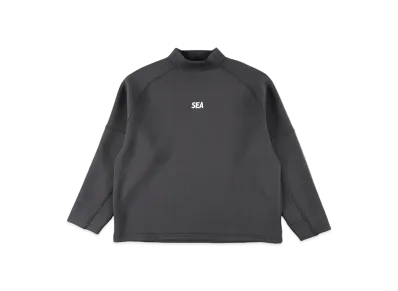 WIND AND SEA WDS-ES Cardboard Mock Neck Tops "Charcoal"