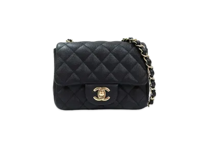 CHANEL Mini Matelasse Caviarskin "Black/Gold"