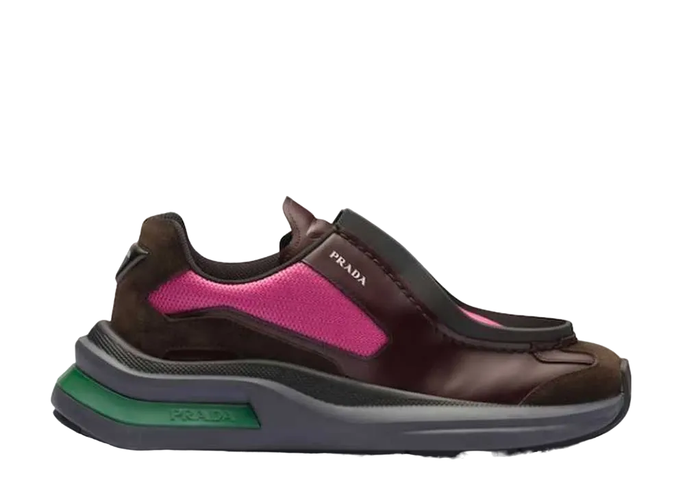 PRADA Systeme Sneakers "Bordeaux/Pink