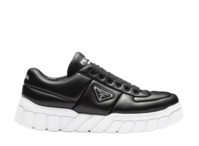 PRADA Padded Nappa Leather Sneakers "Black"