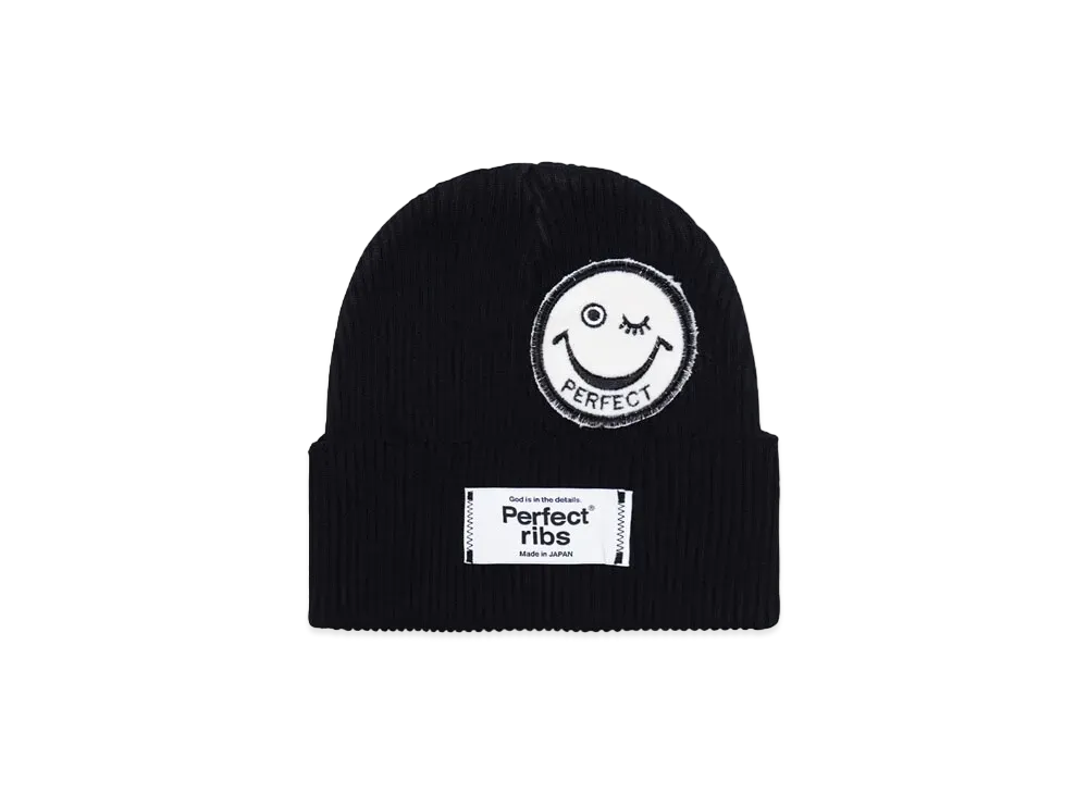 Perfect ribs Rib Beanie Cap "Black1"