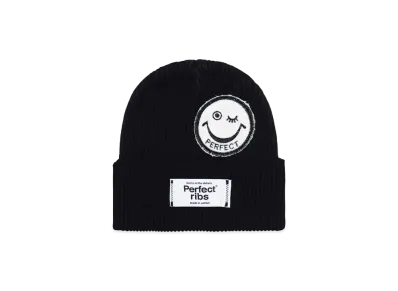 Perfect ribs Rib Beanie Cap "Black1"