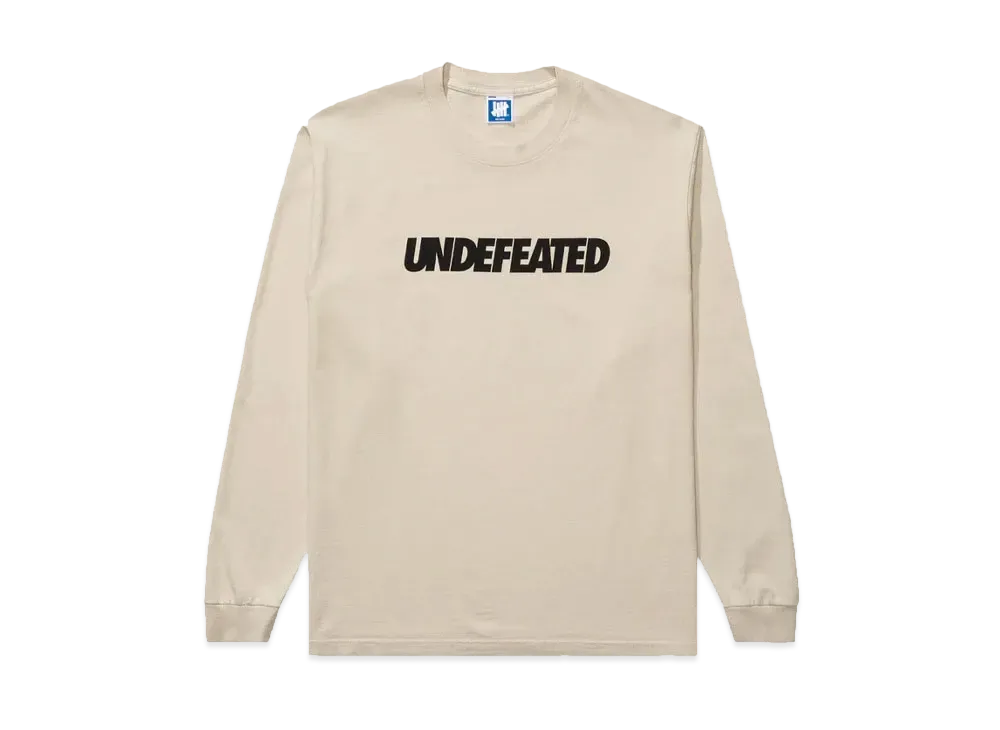 UNDEFEATED Logo L/S Tee "Beige"