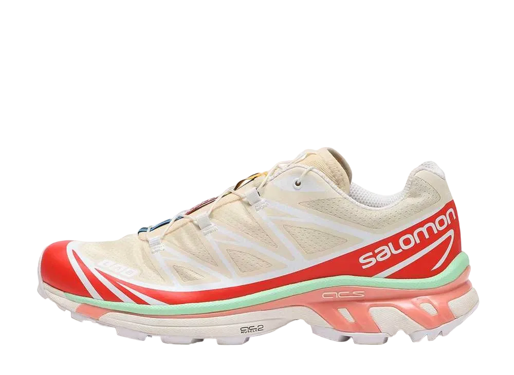 Salomon XT-6 "Shortbread/Poppy Red/Green Ash"