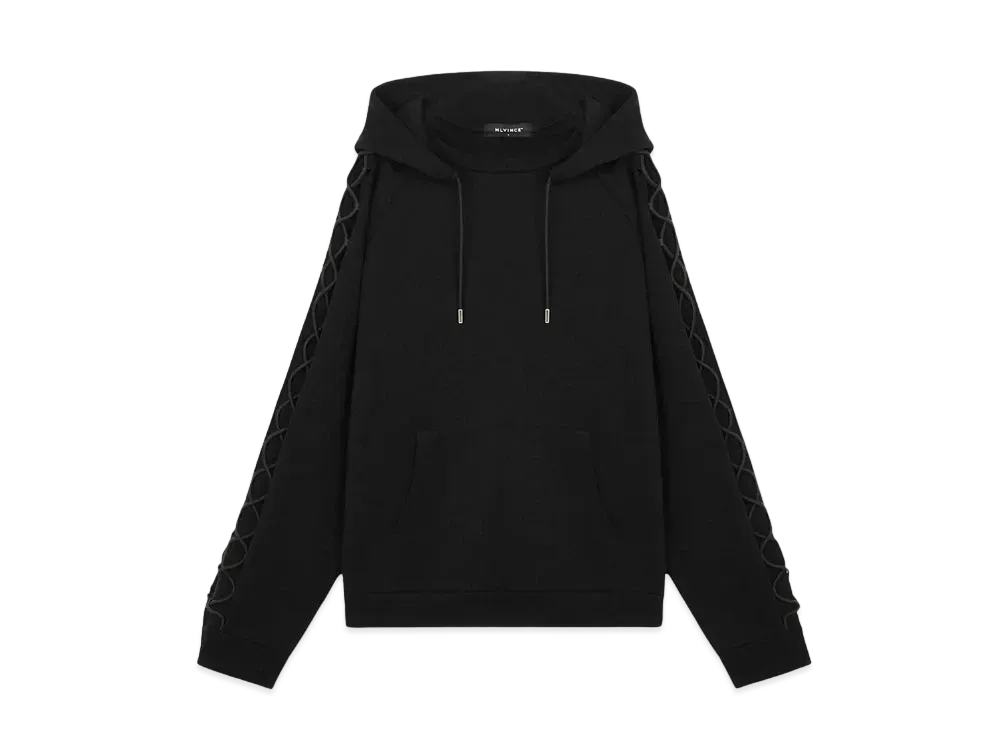 MLVINCE HEAVYWEIGHT OVERSIZED DRESS SLEEVE HOODY "BLACK"