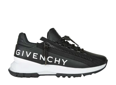 GIVENCHY Spectre Runner Sneakers In Leather With Zip "Black/White"