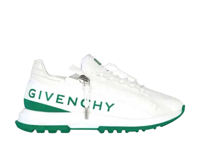 GIVENCHY Spectre Runner Sneakers In Synthetic Fiber With Zip "White/Green"