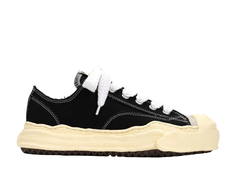 メゾンミハラヤスヒロ ハンク VL OG ソール キャンバス ロートップ スニーカー "ブラック" (A09FW734)