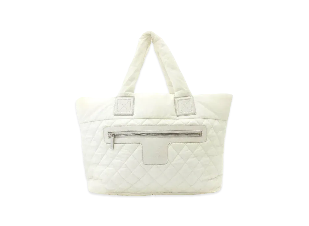 CHANEL Coco Cocoon Tote Bag MM "White"