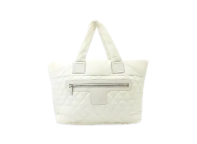 CHANEL Coco Cocoon Tote Bag MM "White"