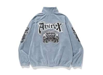 XLARGE x AVIREX Velour Jacket "Lt Blue"