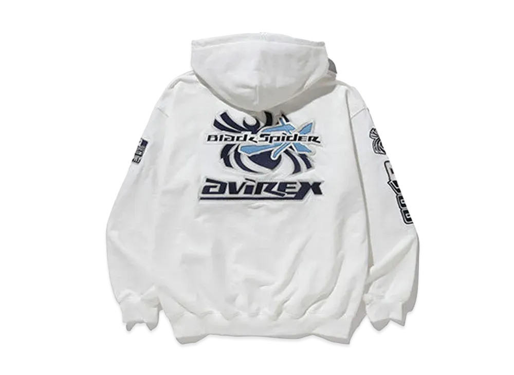 XLARGE x AVIREX Full Zip Hooded Sweat "White"