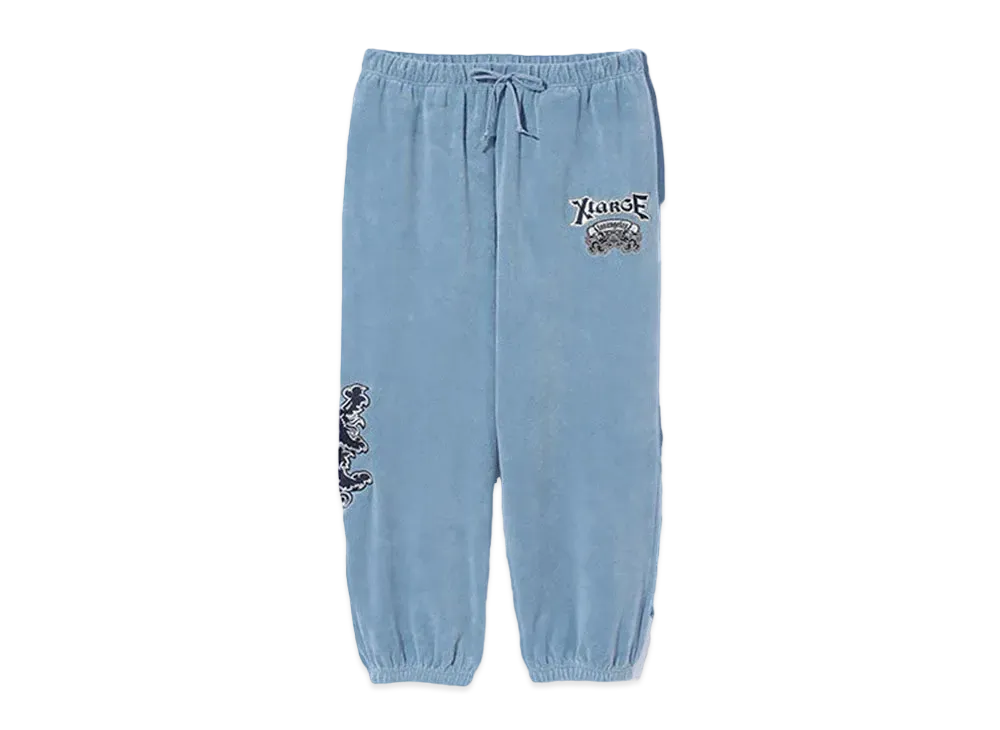 XLARGE x AVIREX Velour Pants "Lt Blue"