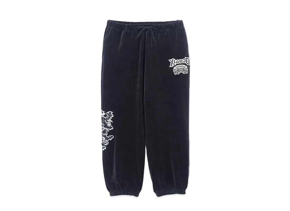 XLARGE x AVIREX Velour Pants "Black"