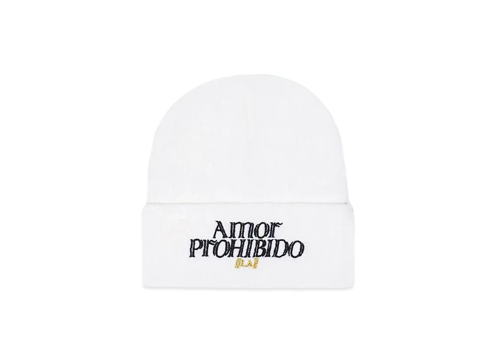 Amor Prohibido LOGO BEANIE "WHITE"