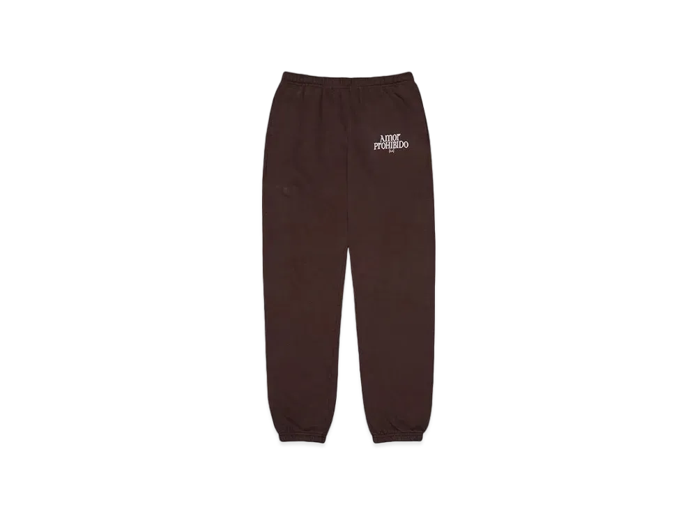 Amor Prohibido LOGO SWEATPANT "CHOCOLATE"