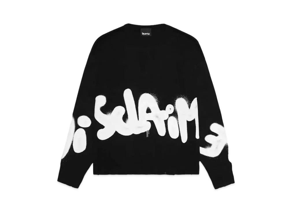 DISCLAIMER MAGLIA UOMO GIROCOLLO "NERO/ST.BIANCA"