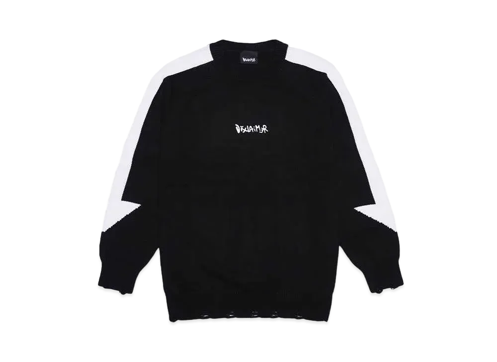 DISCLAIMER MAGLIA UOMO GIROCOLLO IN TRICOT "NERO"