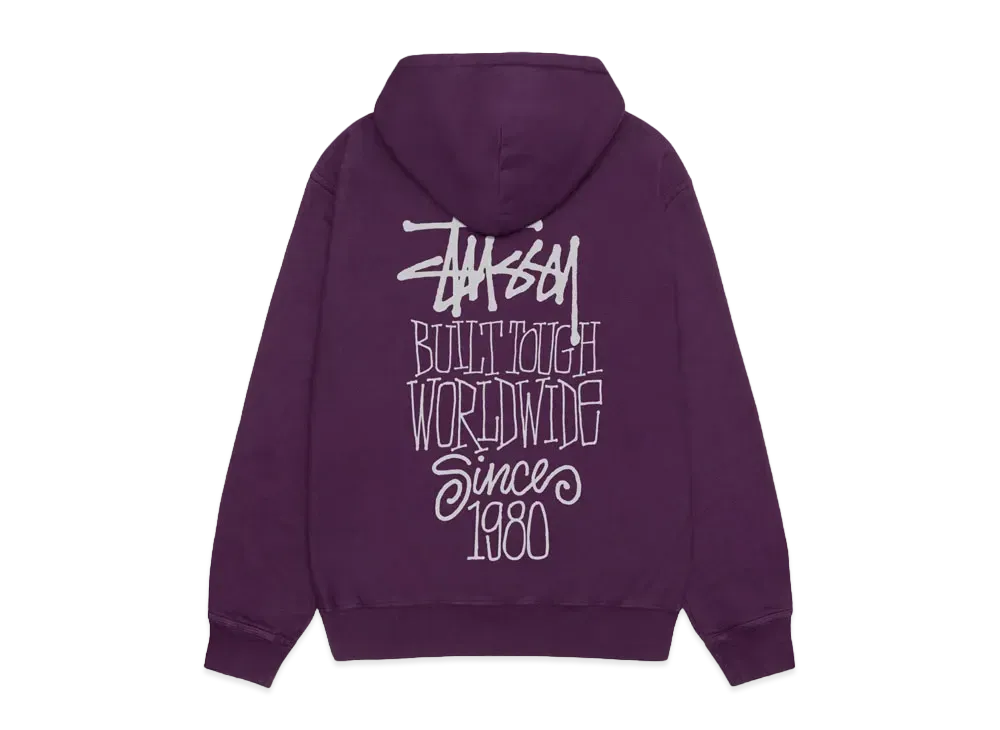 Stussy Built Tough Hoodie Pigment Dyed "Purple"