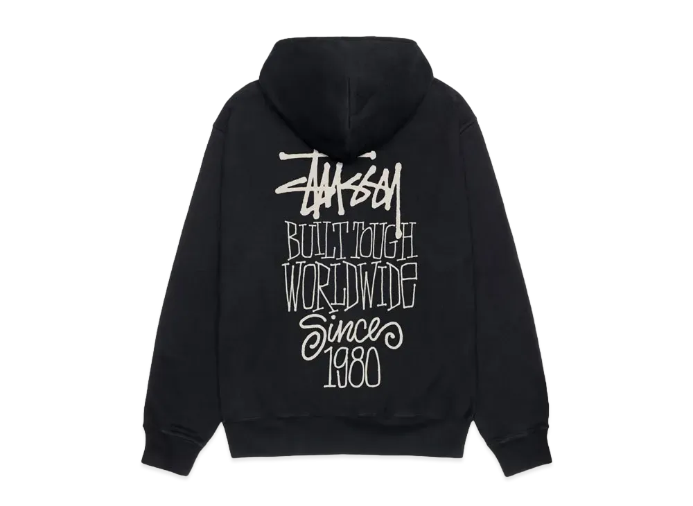 Stussy Built Tough Hoodie Pigment Dyed "Black"