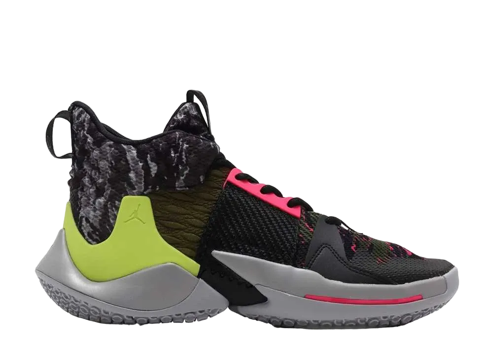 Nike Jordan Why Not Zer0.2 "Light Smoke Grey/Black/Cyber/Hyper Pink"