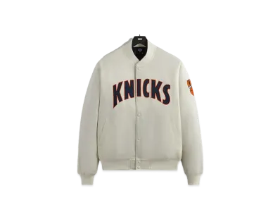 Kith x the New York Knicks Pinstripe Satin Bomber Jacket "Silk"