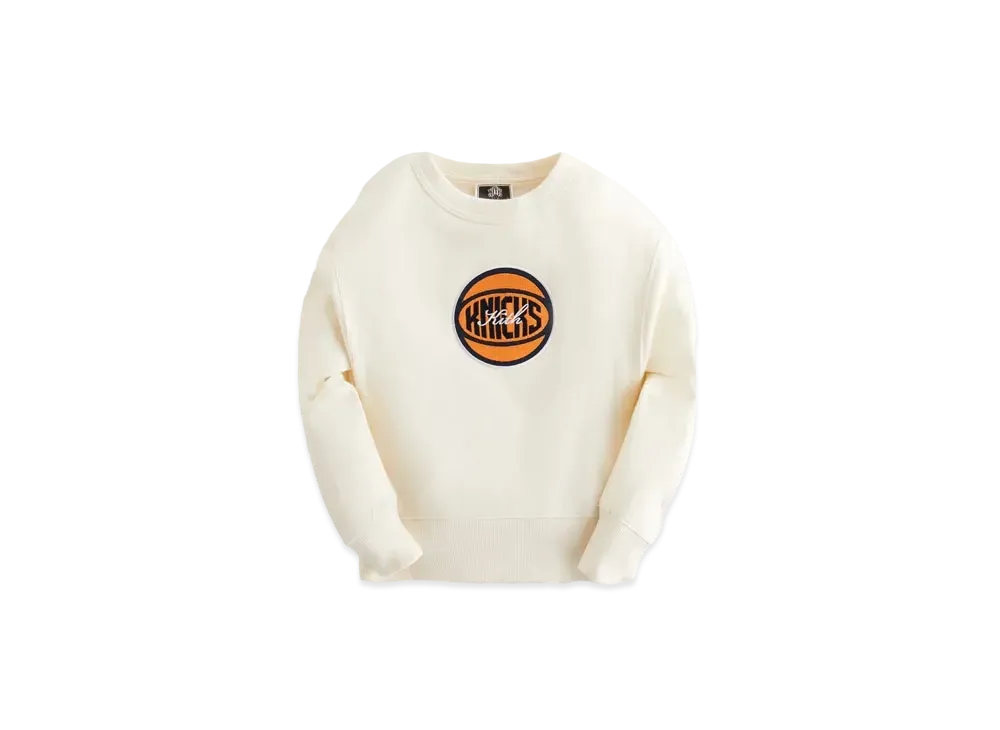 Kith Kids for the New York Knicks Basketball Crewneck Sweatshirt "Sandrift"
