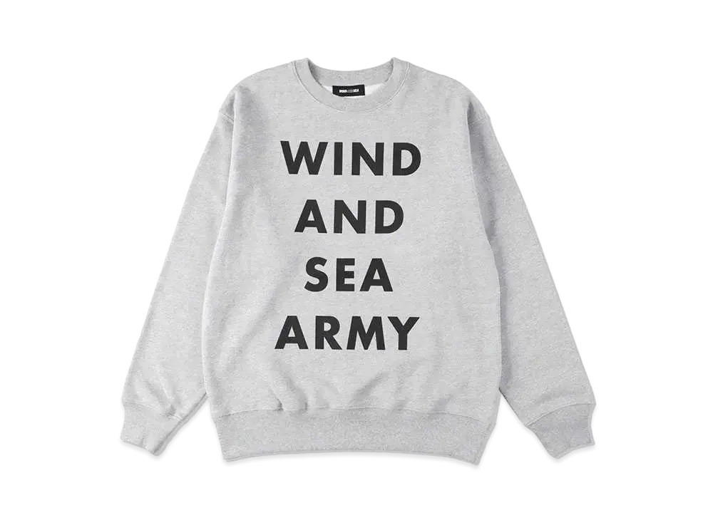 WIND AND SEA Military Surplus Crew Neck Sweat "Gray"