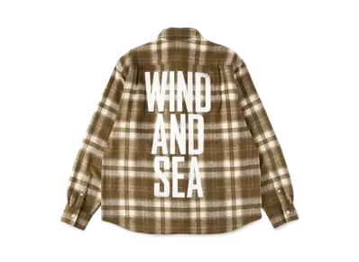 WIND AND SEA Military Surplus Plaid Shirt "Brown"