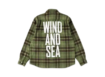 WIND AND SEA Military Surplus Plaid Shirt "Green"