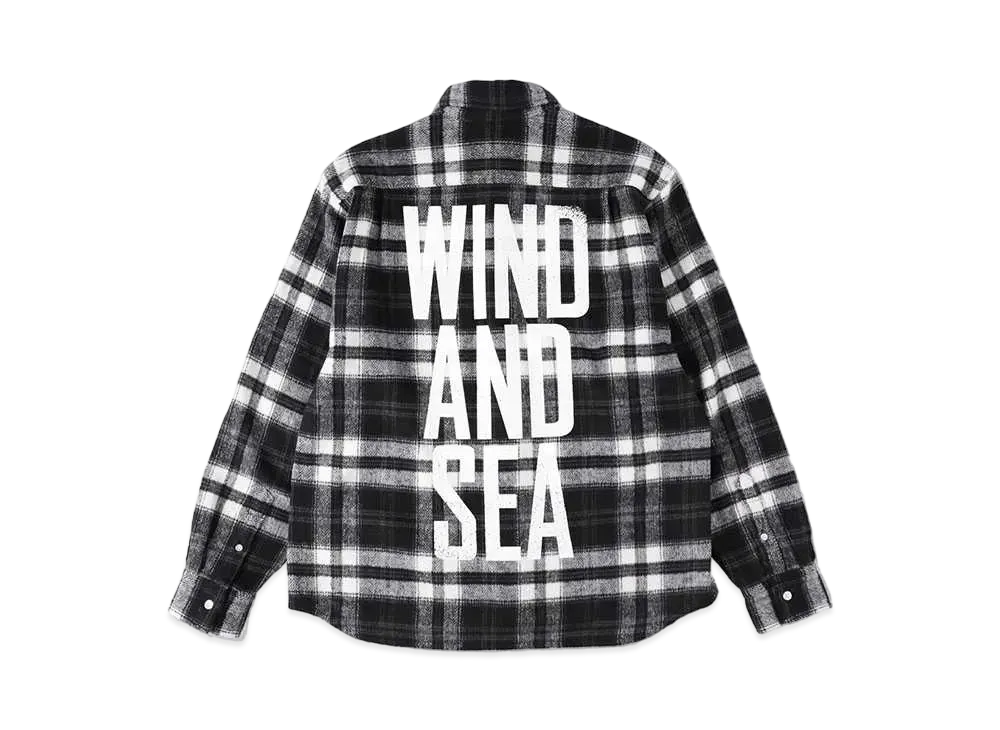 WIND AND SEA Military Surplus Plaid Shirt "Black"