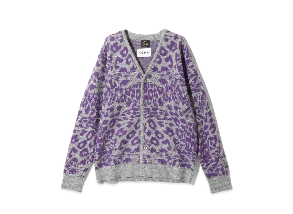 Needles x NOMA t.d. Mohair Cardigan - Leopard "Gray"