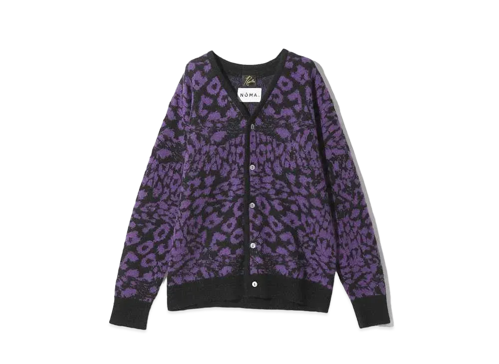 Needles x NOMA t.d. Mohair Cardigan - Leopard "Black"